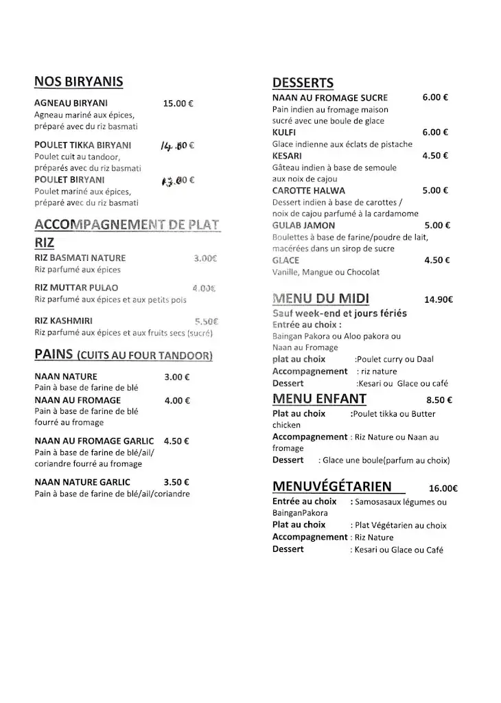 Menu_Maison Du Kerala_Charité-sur-Loire_immagine_2