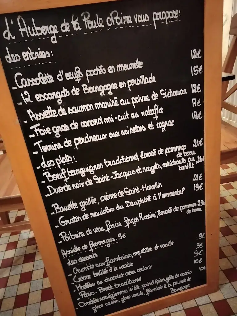 Menu_La Poule Noire_Charité-sur-Loire_image_2