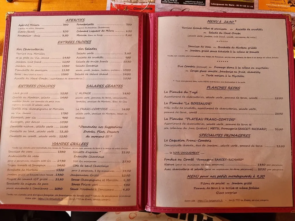 Menu_Restaurant La Boissaude_Rochejean_image_4