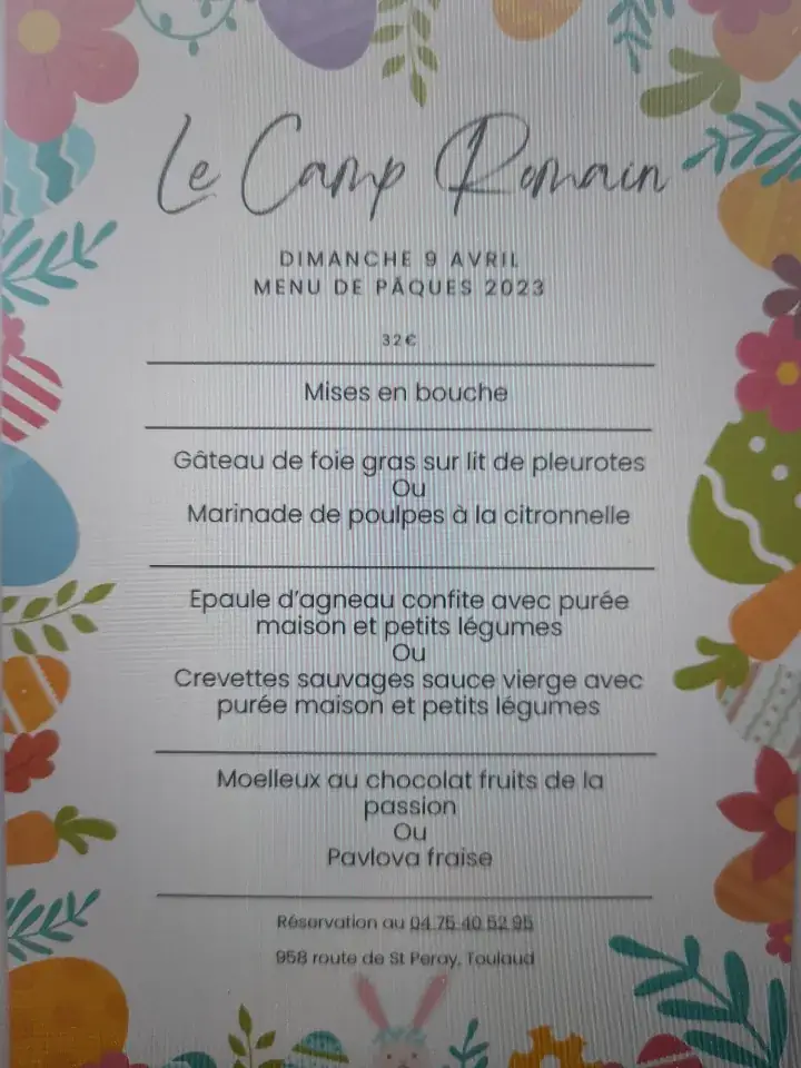 Menu_Le Camp Romain_Toulaud_image_2