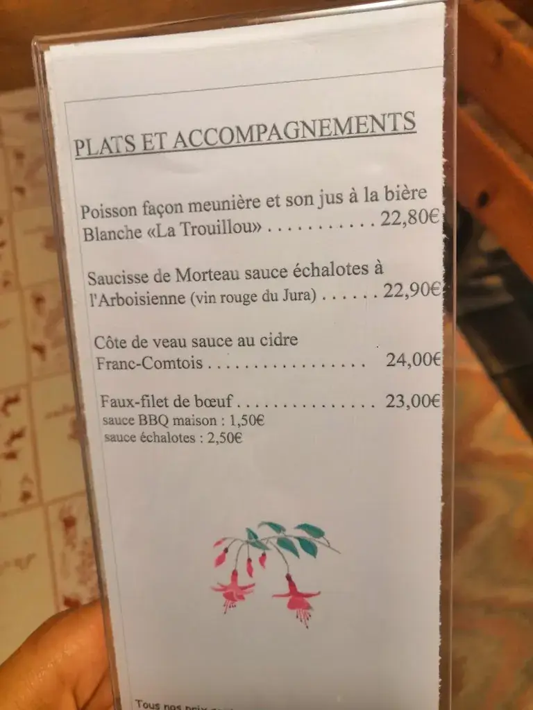 Menu_Restaurant Grill la Chaumière_Hôpitaux-Neufs_image_3