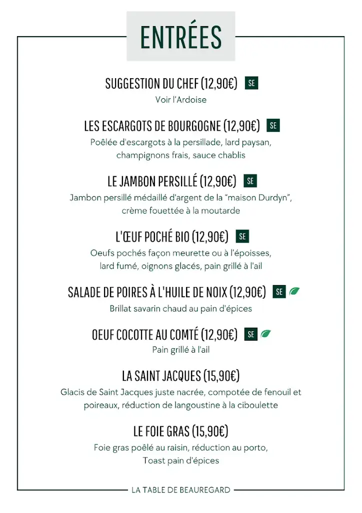 Menu_La Table de Beauregard ️Restaurant Dijon_Longvic_image_1