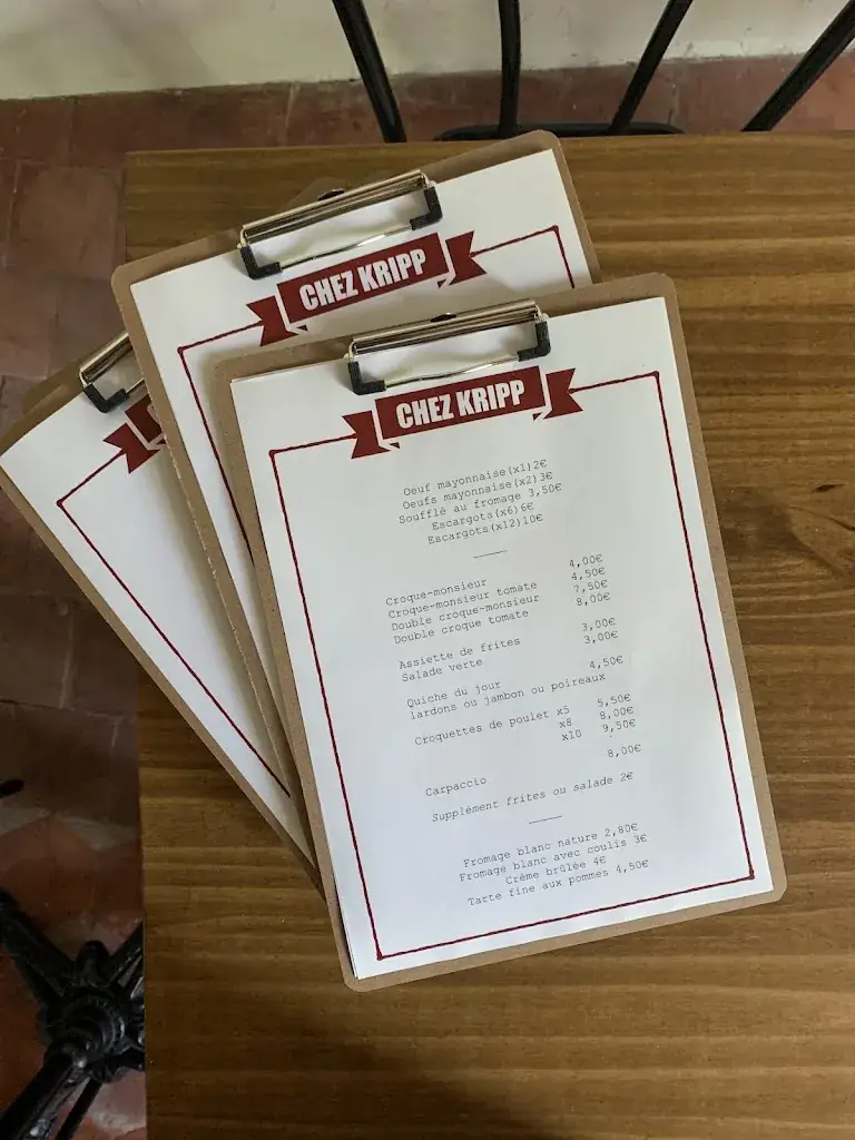 Menu_CHEZ KRIPP_Lucenay-l'Évêque_immagine_4