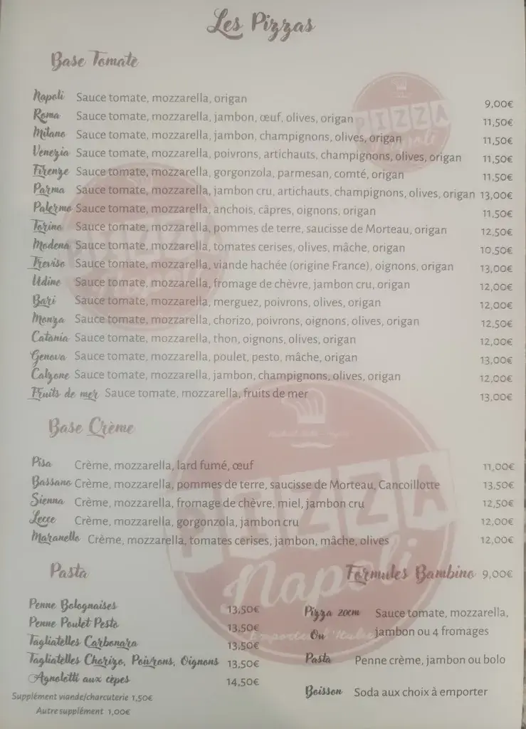 Menu_PIZZA NAPOLI_Lavans-lès-Saint-Claude_image_1