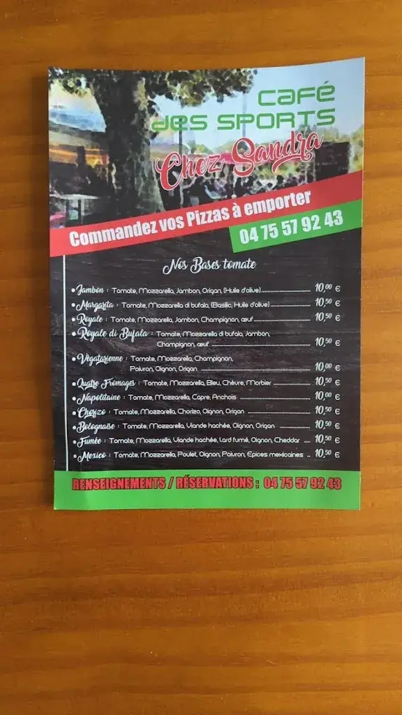 Menu_Café des Sports - Chez Sandra_Beauvallon_immagine_4