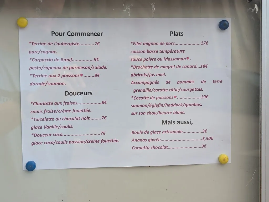 Menu_Auberge de Gâcogne_Gâcogne_immagine_1
