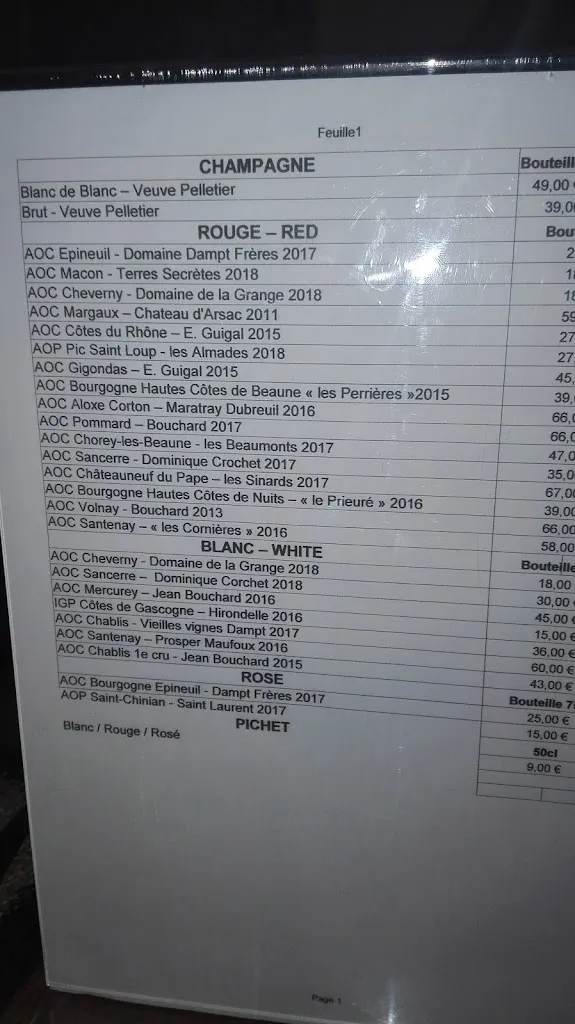 Menu_Auberge de Gâcogne_Gâcogne_immagine_3