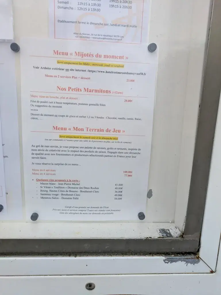 Menu_La Table de Jérôme_Luzy_immagine_1