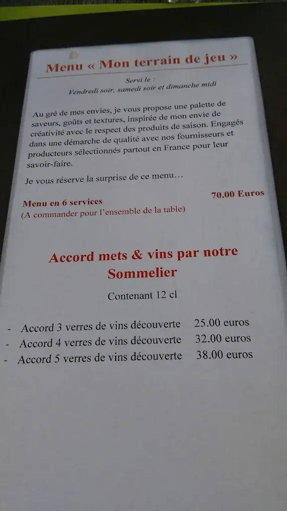 Menu_La Table de Jérôme_Luzy_immagine_2