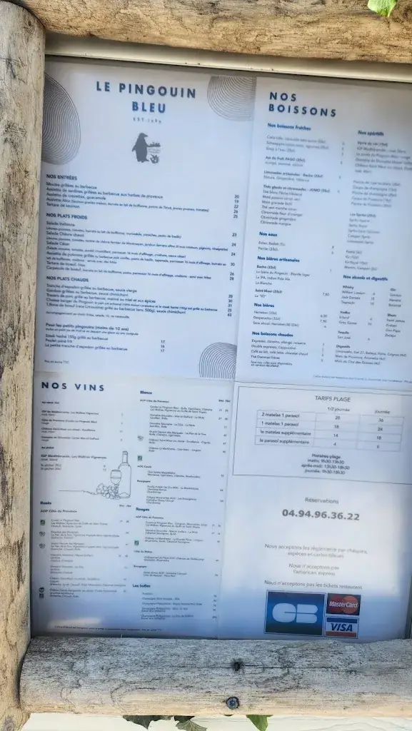 Menu_Le Pingouin Bleu_Grimaud_image_1
