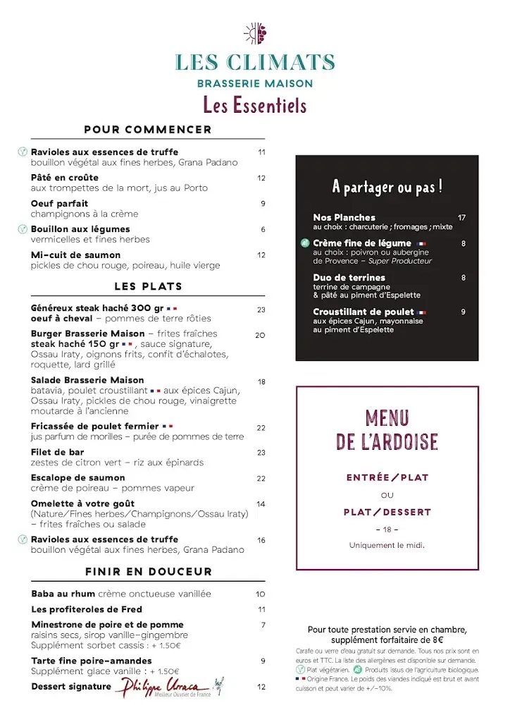 Menu_Les Climats - Brasserie Maison_Marsannay-la-Côte_image_1