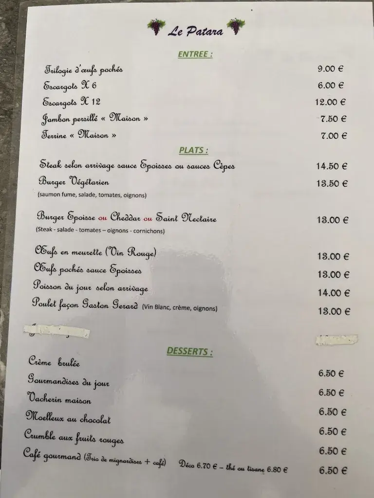 Menu_Le Patara_Marsannay-la-Côte_image_2