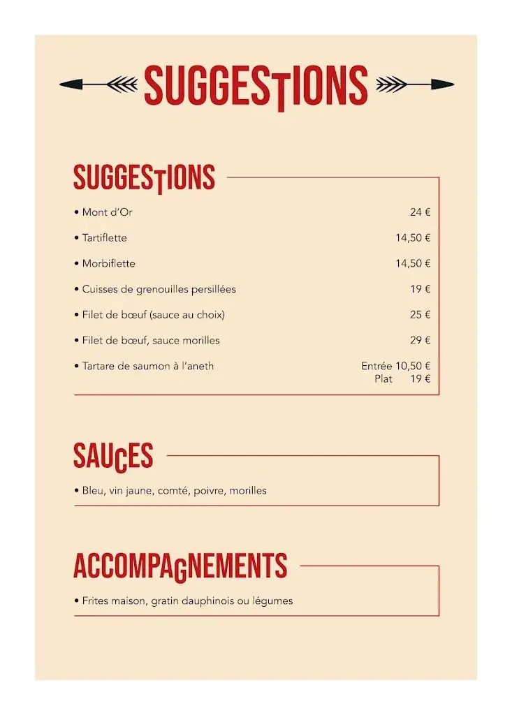 Menu_Restaurant Les 2 Flèches_Lons-le-Saunier_image_4