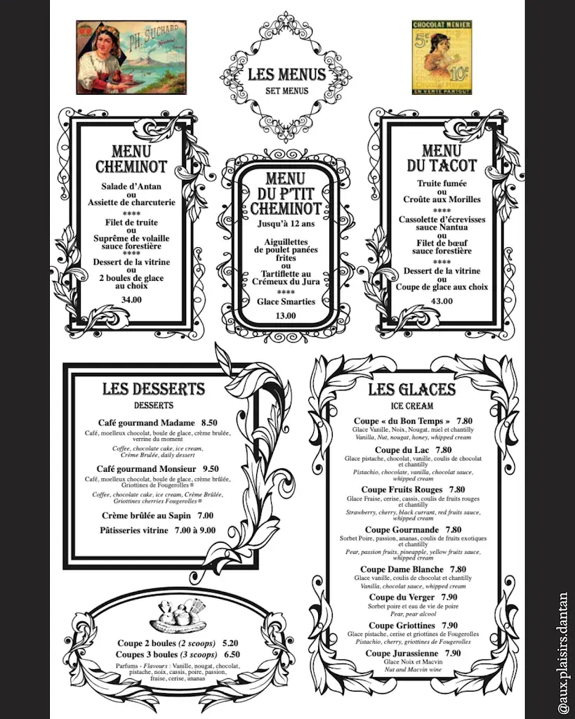Menu_Aux Plaisirs d'Antan_Lons-le-Saunier_imagen_1