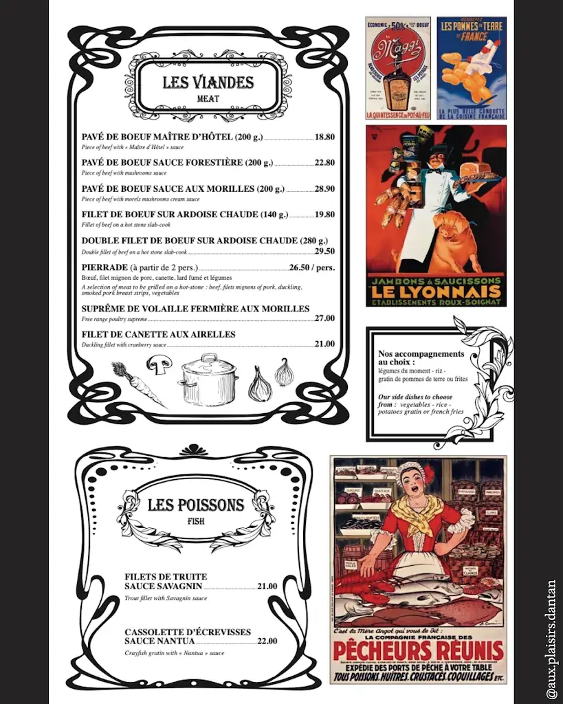 Menu_Aux Plaisirs d'Antan_Lons-le-Saunier_imagen_3