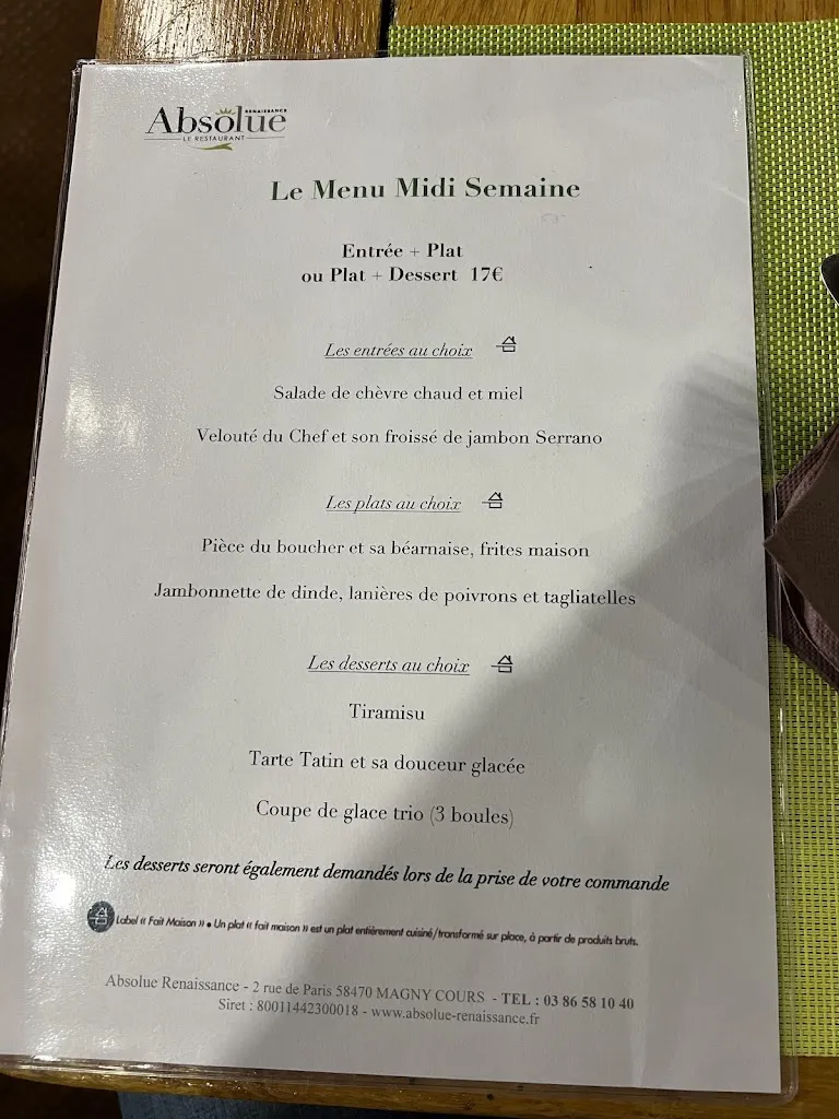 Menu_Absolue Renaissance_Magny-Cours_immagine_3