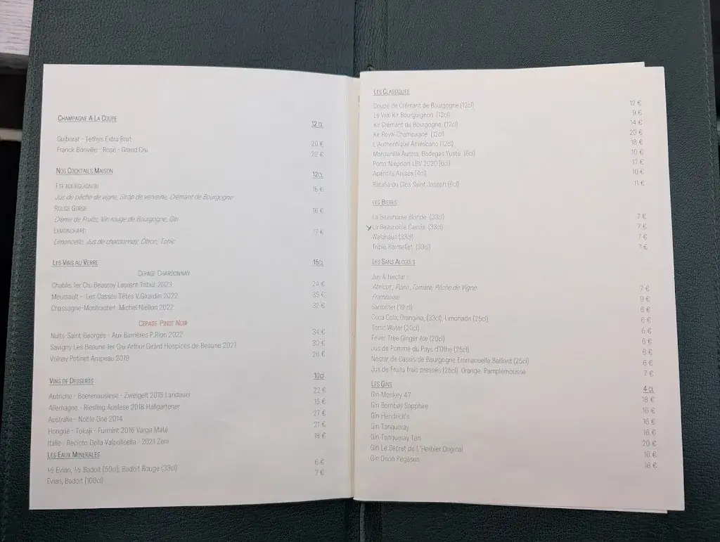 Menu_Restaurant Gastronomique Table de Levernois*_Levernois_image_2