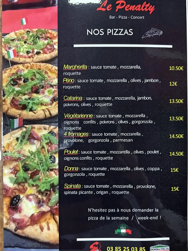 Menu_Le penalty bar concert Pizzas_Marcigny_image_4