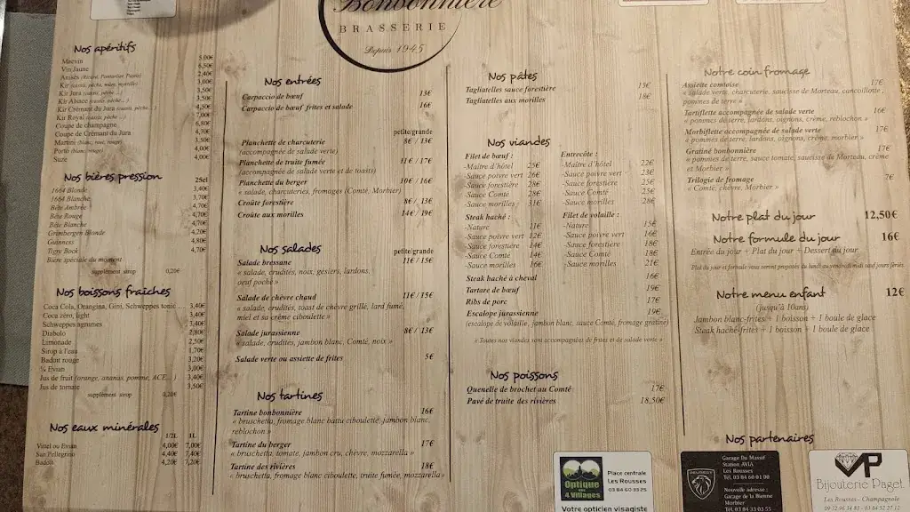 Menu_La Bonbonnière_Rousses_immagine_1