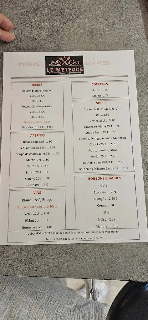 Menu_Le météore_Miserey-Salines_image_2