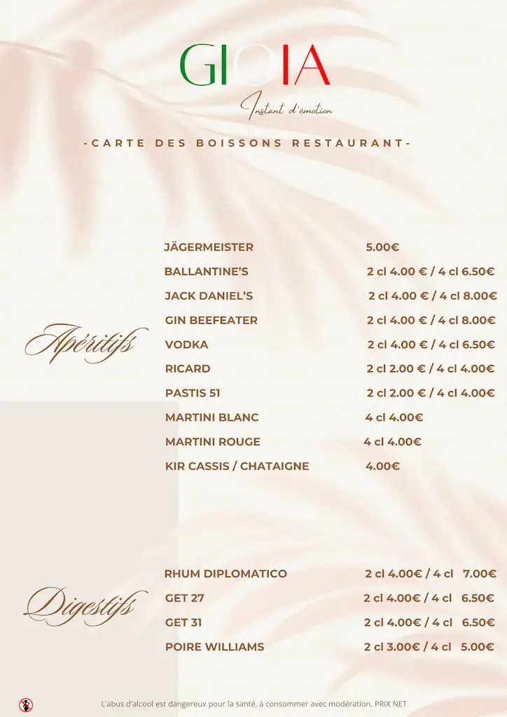 Menü_GIOIA - Restaurant & Événementiel -_Alixan_Bild_2