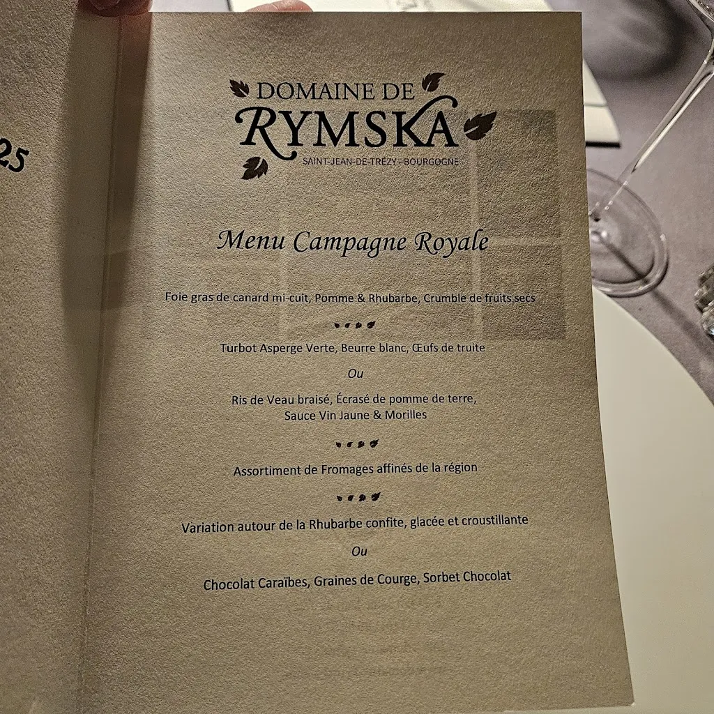 Menu_Domaine de Rymska & Spa - Relais & Châteaux_Saint-Jean-de-Trézy_imagen_2