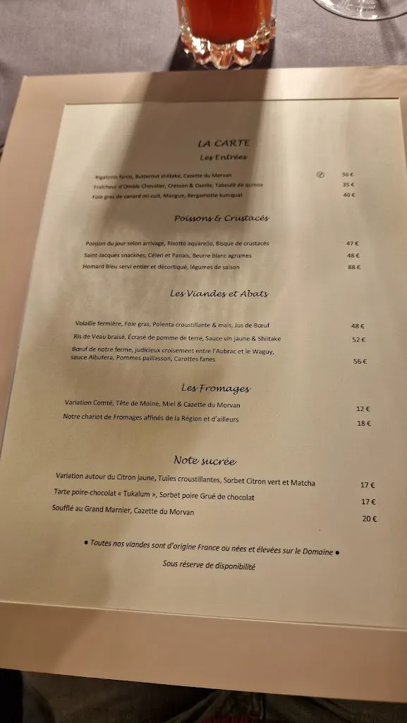 Menu_Domaine de Rymska & Spa - Relais & Châteaux_Saint-Jean-de-Trézy_imagen_3