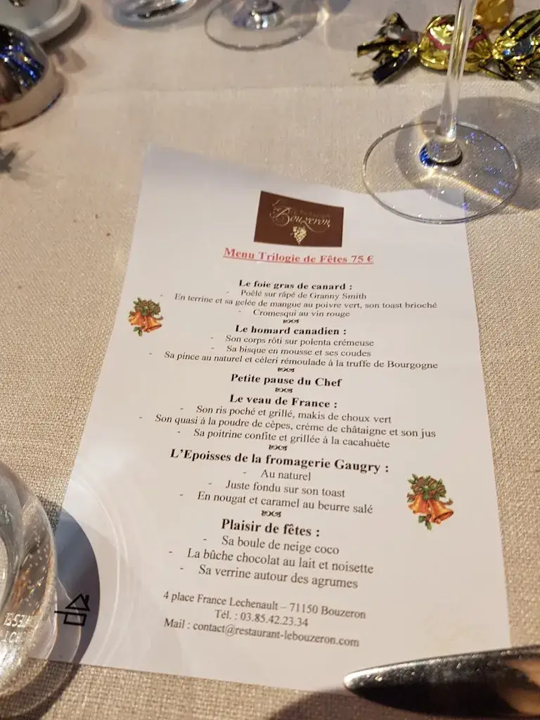 Menu_Restaurant Le Bouzeron_Bouzeron_image_1