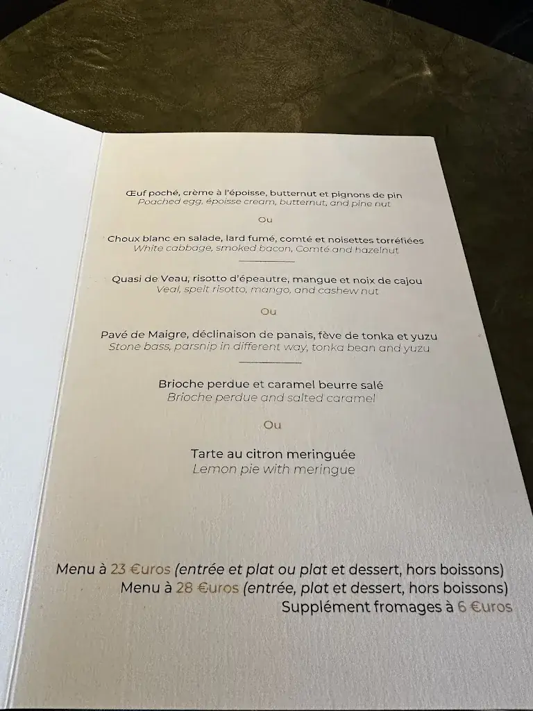Menu_Restaurant @ HOTEL LE GLOBE_Meursault_image_2