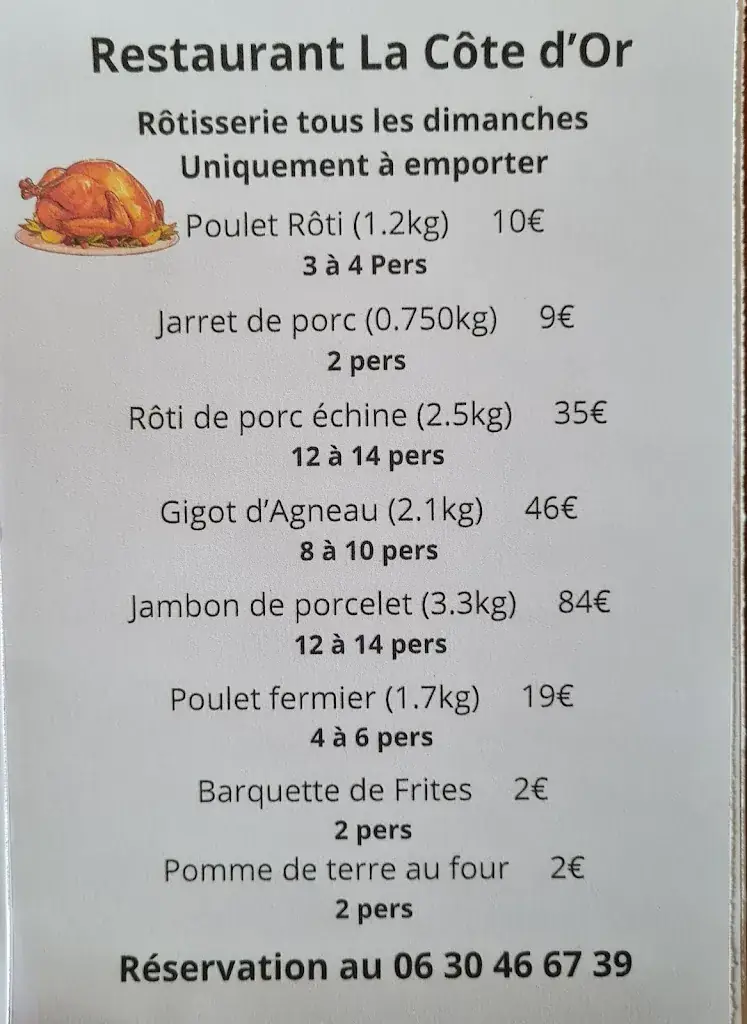 Menu_La Côte d'or_Montbard_immagine_2