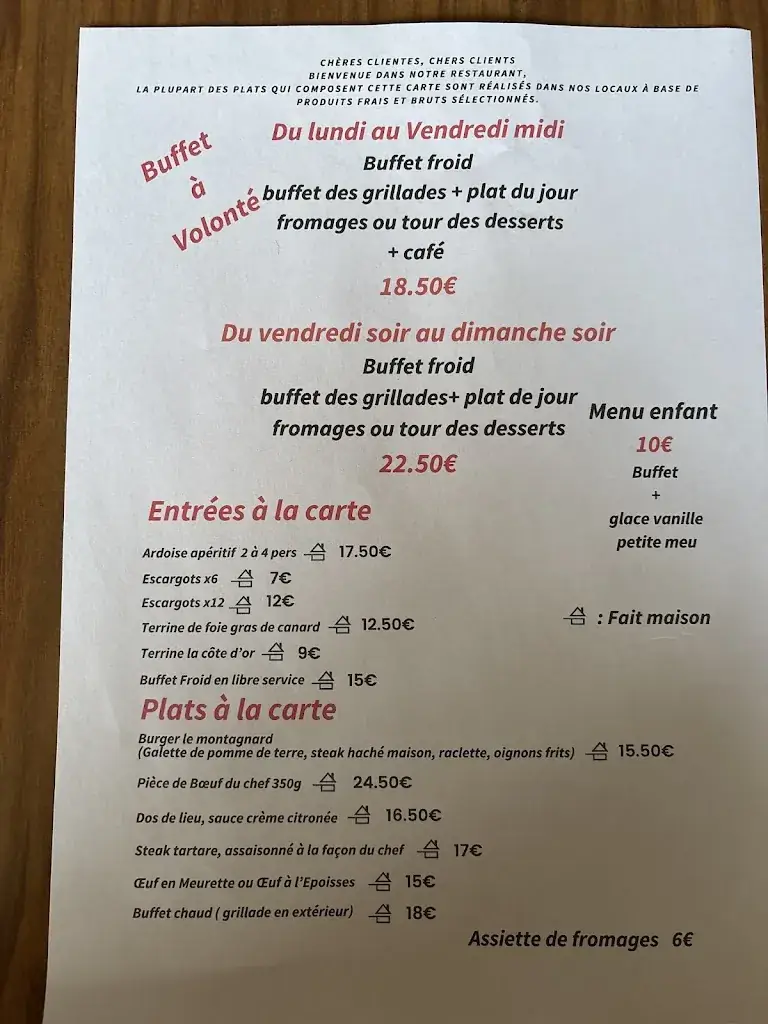 Menu_La Côte d'or_Montbard_immagine_3