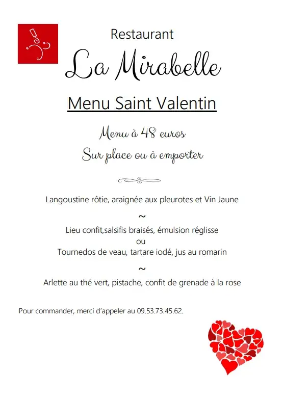 Menu_Restaurant La Mirabelle_Saint-Rémy_image_3