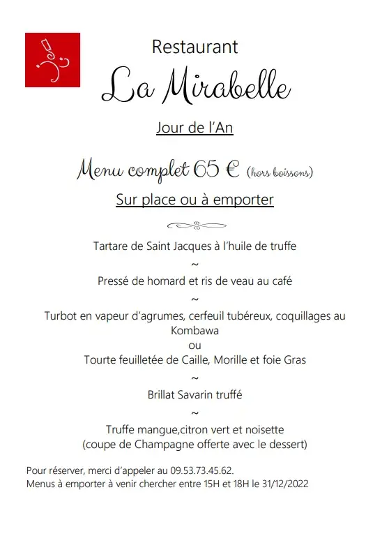 Menu_Restaurant La Mirabelle_Saint-Rémy_image_4