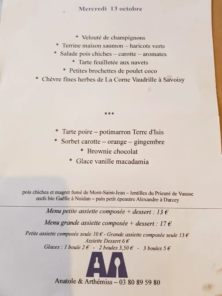 Menu_Bistrot Anatole & Arthemiss_Montbard_image_1