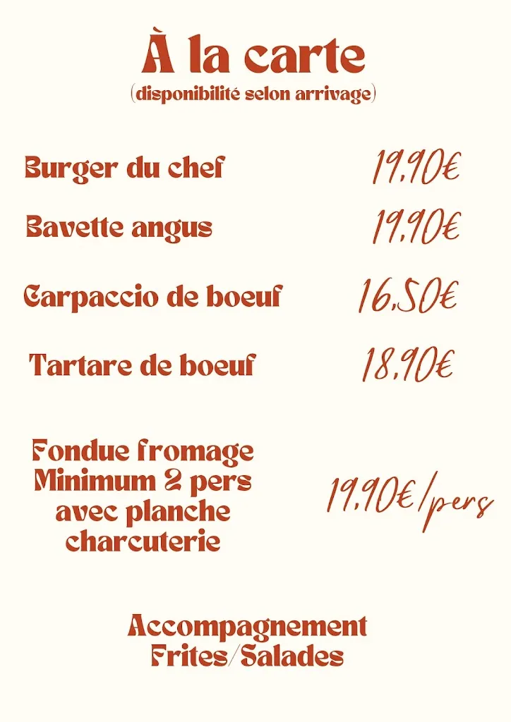 Menü_La taverne des bons vivants_Perrigny_Bild_1