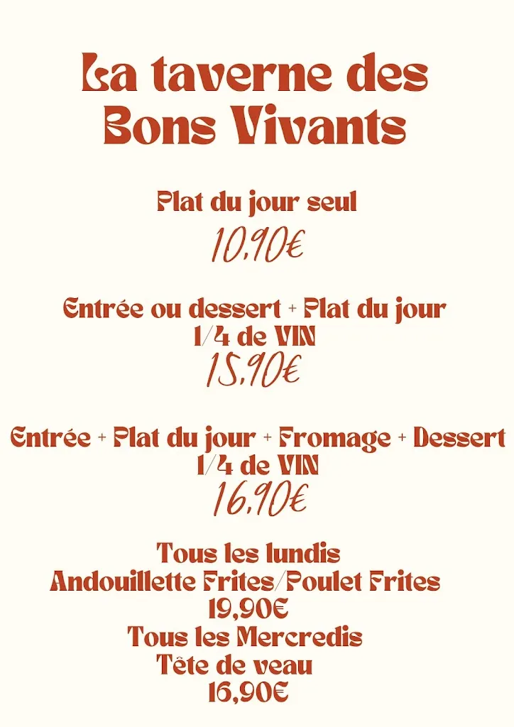 Menü_La taverne des bons vivants_Perrigny_Bild_2