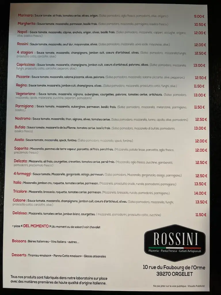 Menu_Pizzeria Glacier Rossini_Orgelet_image_1