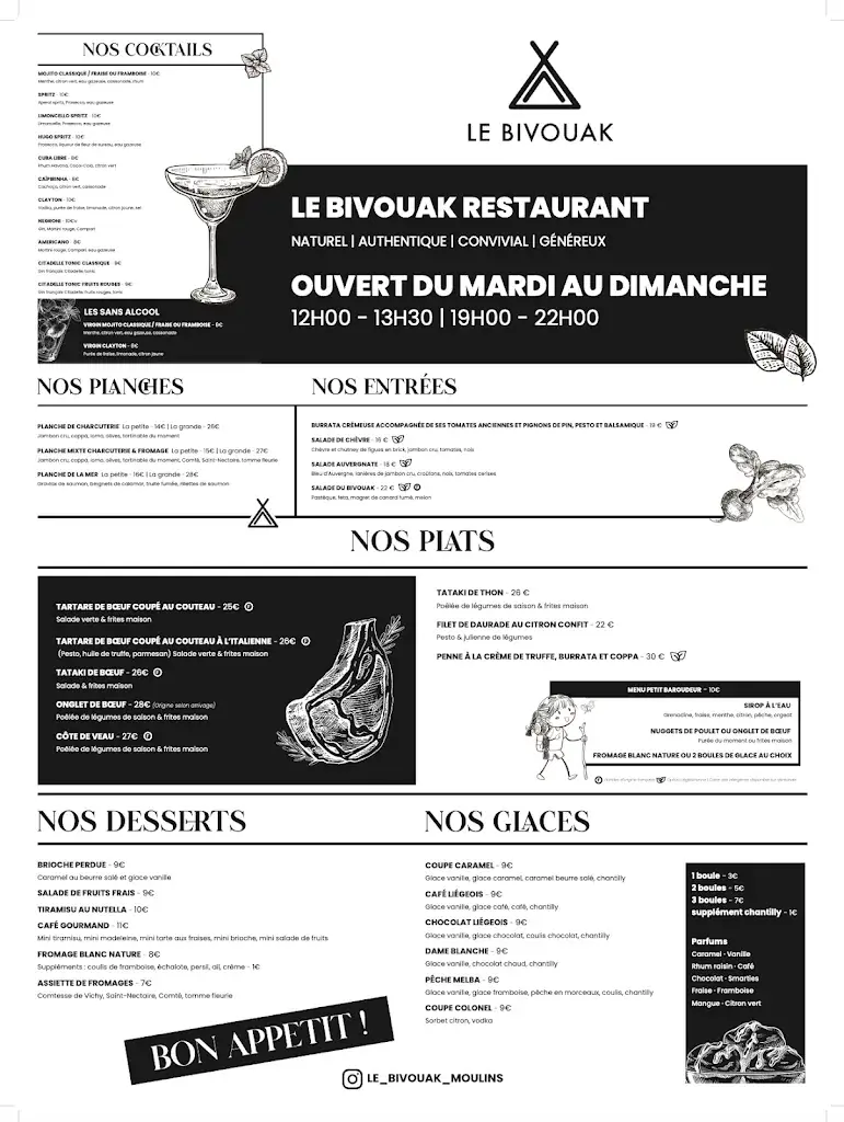 Menu_Le Bivouak Moulins_Moulins_image_1