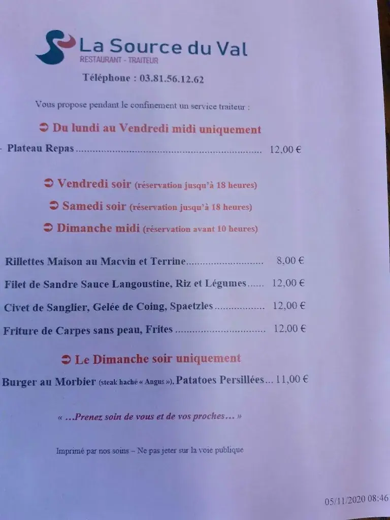 Menu_La Source du Val_Pierrefontaine-les-Varans_image_1