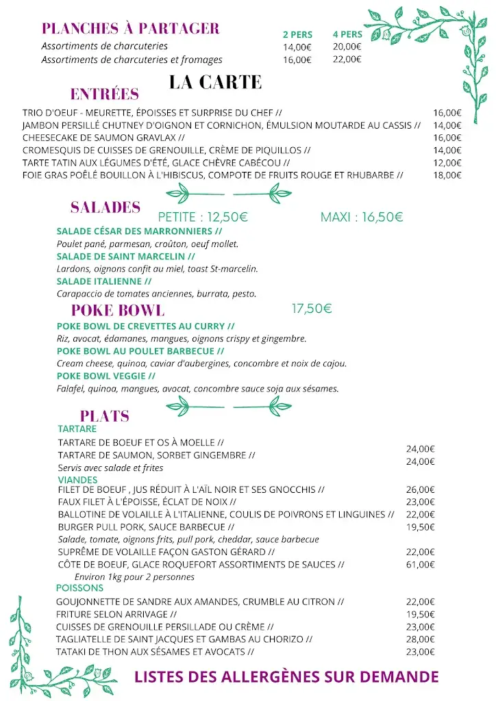 Menu_Hostellerie des Marronniers_Pontailler-sur-Saône_immagine_4