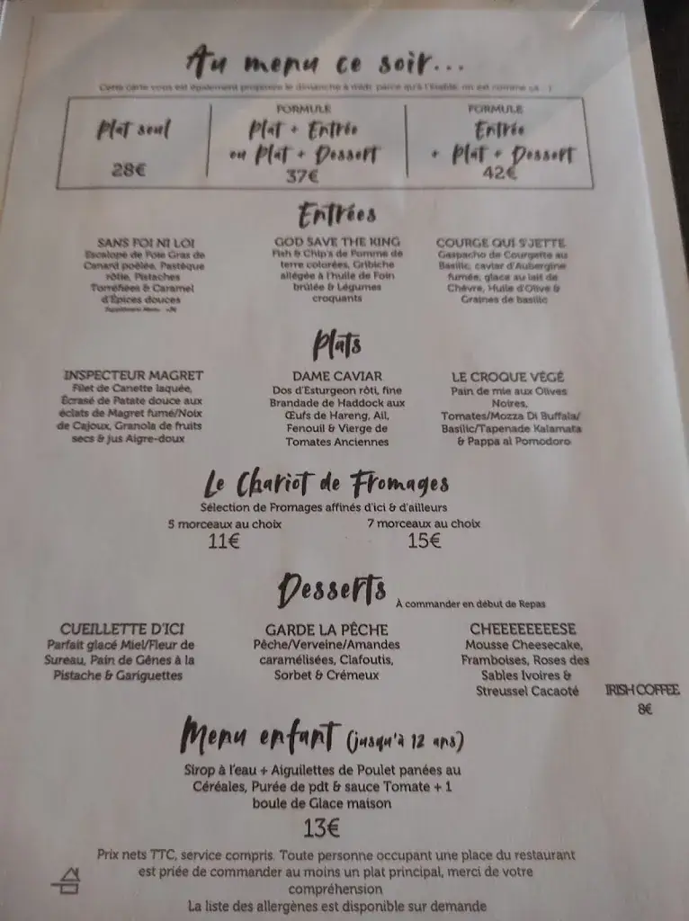 Menu_L'Étable - Restaurant à La Bresse_Bresse_image_1