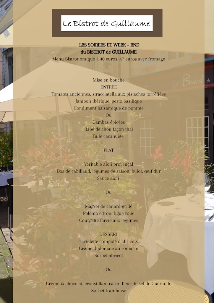 Menu_Le Bistrot de Guillaume_Moulins_image_2