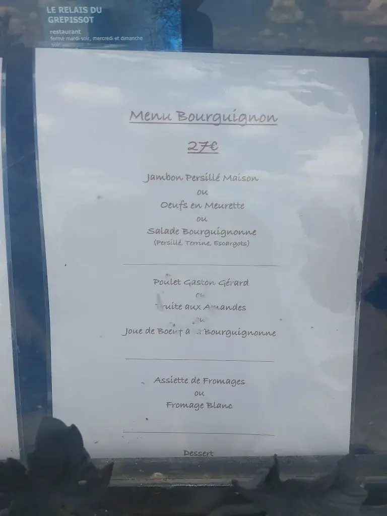 Menu_Le Relais Du Grepissot_Nuits-Saint-Georges_image_1