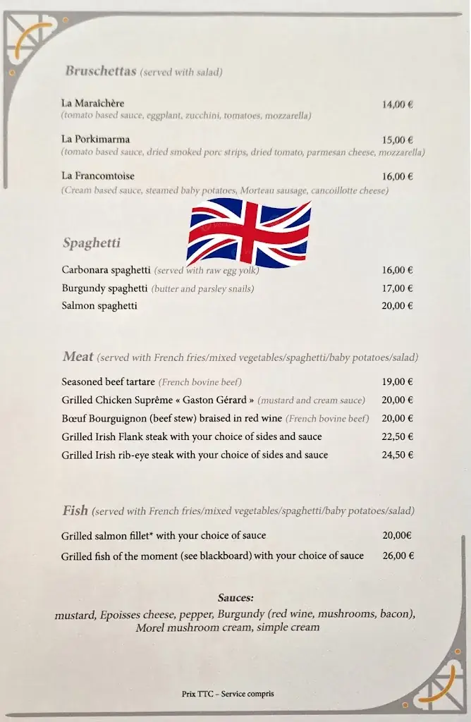 Menu_Restaurant La Côte d'Or_Nuits-Saint-Georges_immagine_1