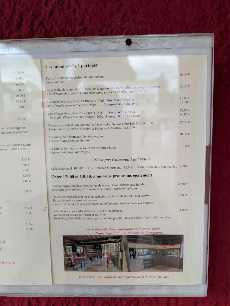 Menu_Restaurant La Toute Petite Auberge_Vosne-Romanée_image_2