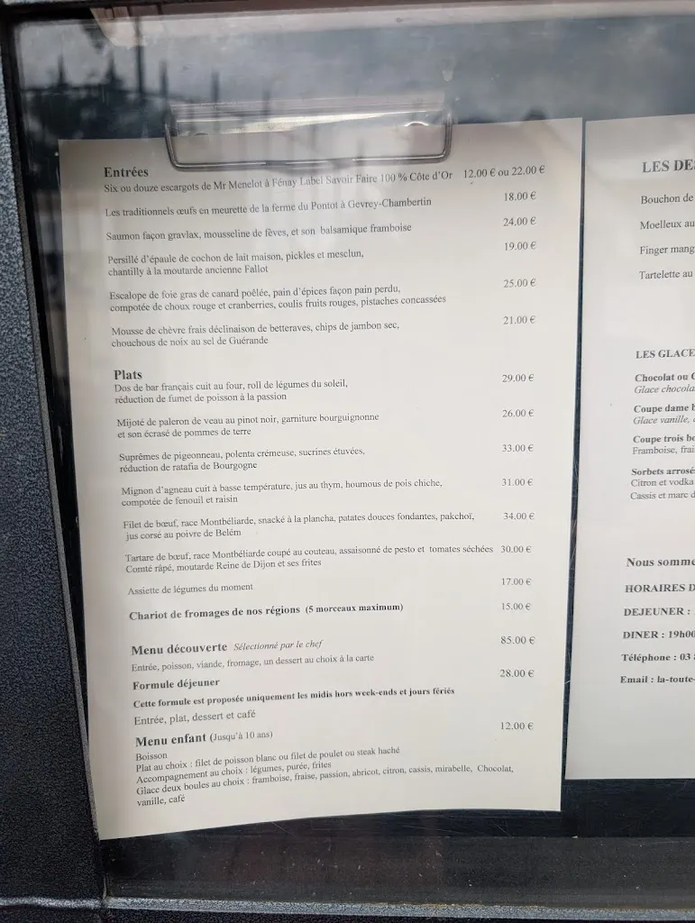 Menu_Restaurant La Toute Petite Auberge_Vosne-Romanée_image_3