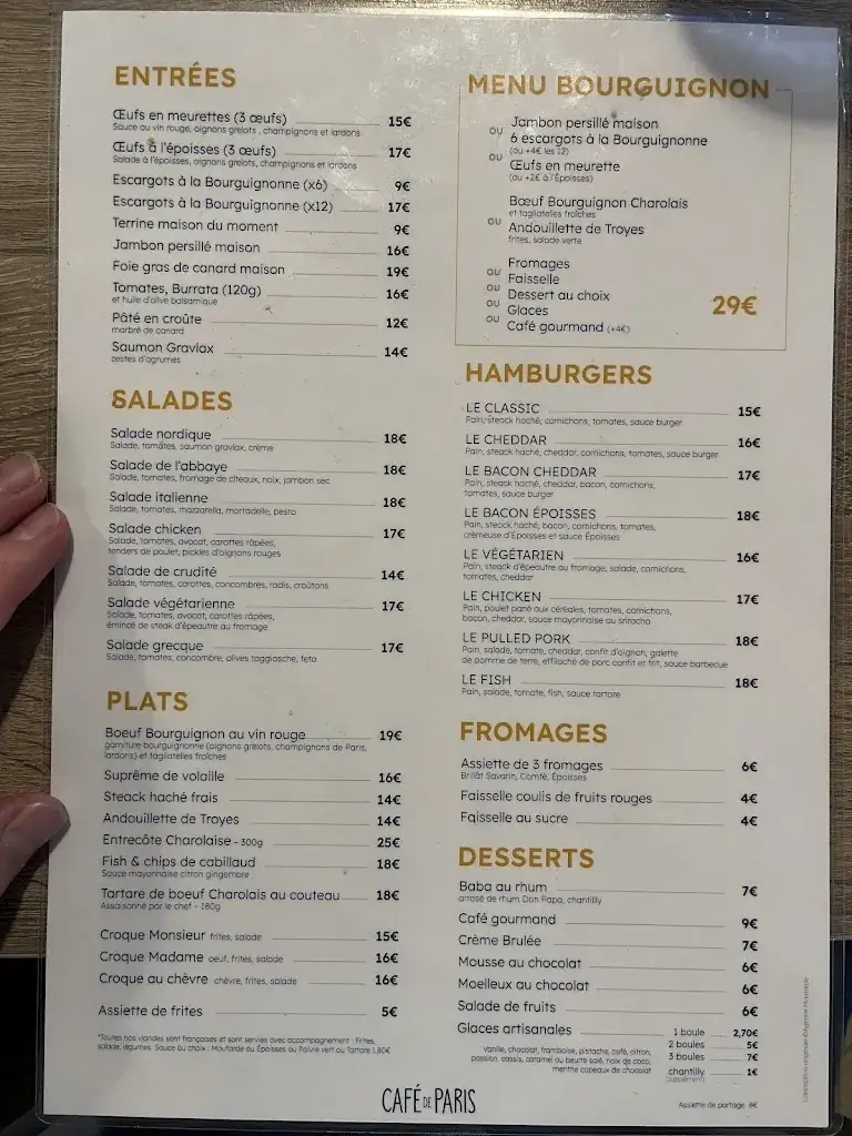 Menu_Café de Paris_Nuits-Saint-Georges_image_1