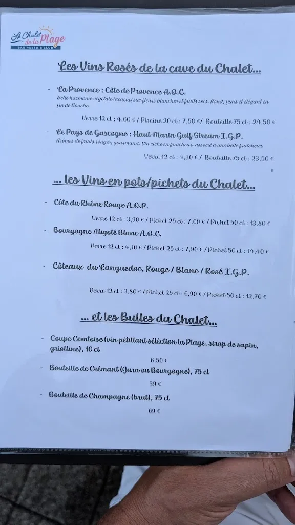 Menu_LE CHALET DE LA PLAGE_Port-sur-Saône_image_1