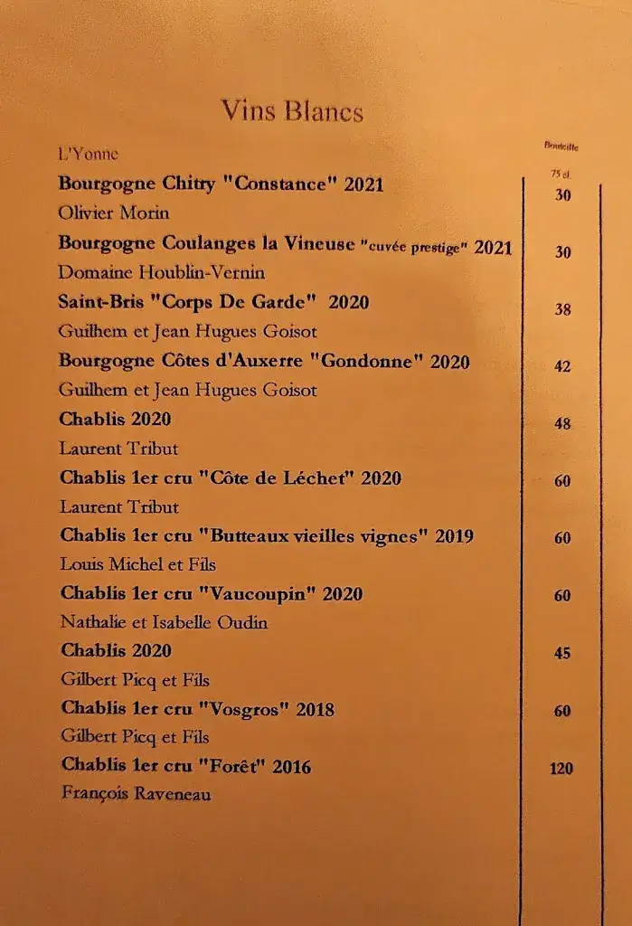 Menu_Restaurant La Table - Maison Lobies_Chevannes_image_2