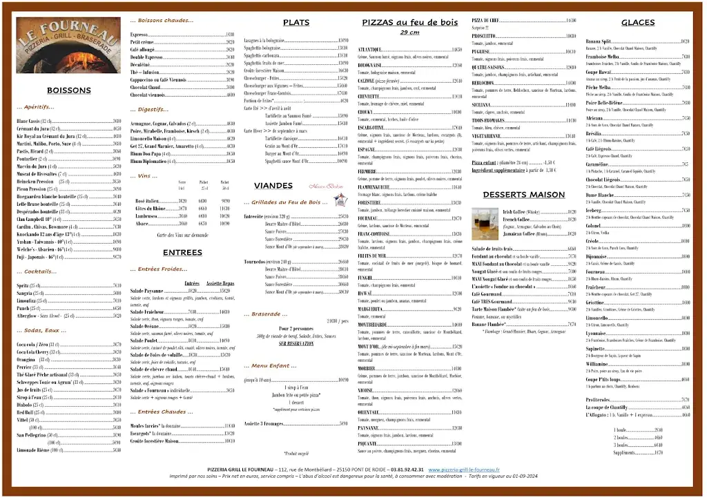 Menu_Pizzeria Grill Le Fourneau_Pont-de-Roide-Vermondans_image_1